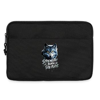 Wolfs Kopf Motivation - Laptoptasche 13" - Schwarz - Vorne