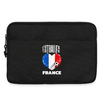 Fussball Fan Frankreich - Laptoptasche 13" - Schwarz - Vorne