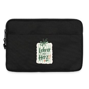 Lehrer mit Herz!  - Laptoptasche 13" - Schwarz - Vorne