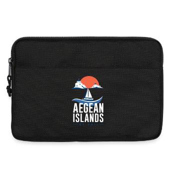 Cadeaux de voile pour les hommes, îles Égéennes à voile - Sacoche pour ordinateur portable 13 pouces - noir - Devant