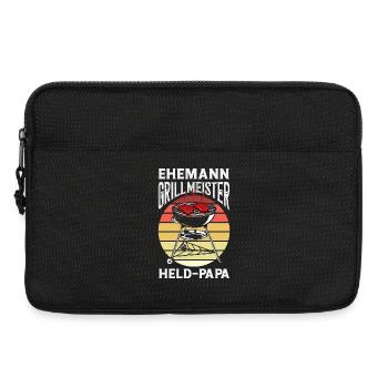 Ehemann Held Papa Vater Fleisch Grillen Bbq - Laptoptasche 13" - Schwarz - Vorne