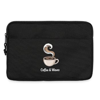 Coffee Waves Surfing Coffee & Waves Surfer Beach - Laptop bag 13" - black - Front