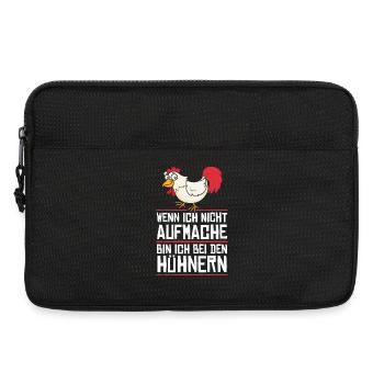 Hühnerflüsterer Huhn Hühnerhalter Hühner - Laptoptasche 13" - Schwarz - Vorne