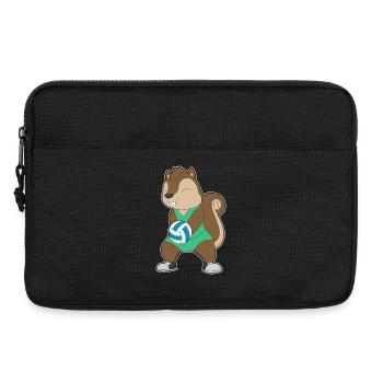 Squirrel Volleyball Player Volleyball - Laptop bag 13" - black - Front