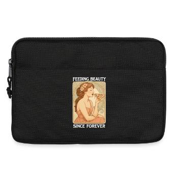 Art Nouveau Pizza Pin-Up - Feeding Beauty - Laptoptasche 13" - Schwarz - Vorne