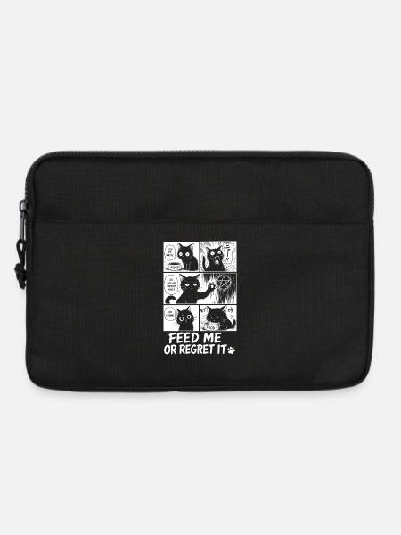 Feed Me Or Regret It Cat - Laptoptasche 13" - Schwarz