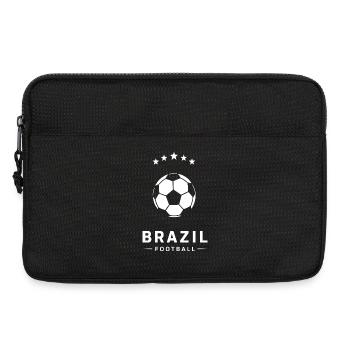 Brazil Soccer Emblem on Black - Laptop bag 13" - black - Front