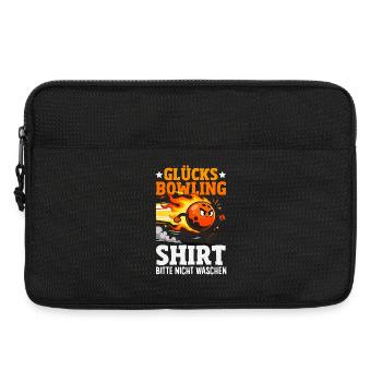 Glücks Bowling Kugel Kegeln Sport - Laptoptasche 13" - Schwarz - Vorne