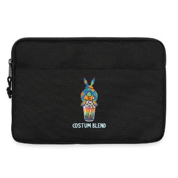 Bubble Tea Boba Drôle de Lapin mignon - Sacoche pour ordinateur portable 13 pouces - noir - Devant
