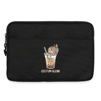 Bubble Tea Boba Drôle de Lapin mignon - Sacoche pour ordinateur portable 13 pouces - noir - Devant