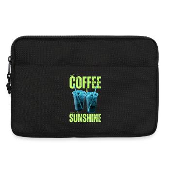 "Iced Coffee & Sunshine Everyday" Colorful Coffee - Laptop bag 13" - black - Front