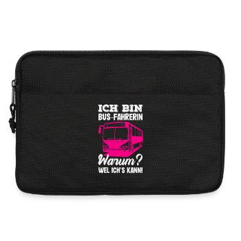 Busfahrerin Warum Weil Ichs Kann - Laptoptasche 13" - Schwarz - Vorne