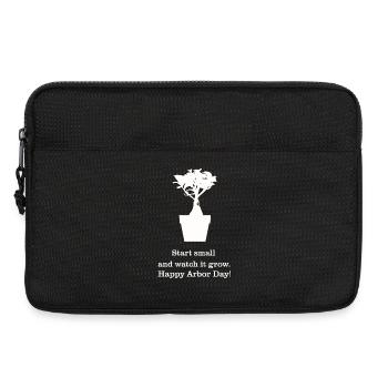 Start small and watch it grow. Happy Arbor Day - Laptop bag 13" - black - Front