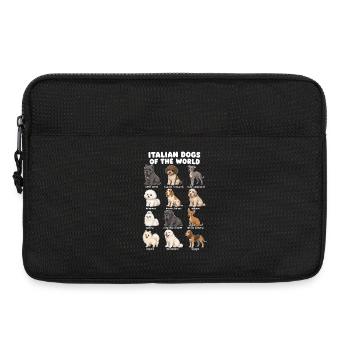 Chiens italiens races de chiens mignons - Sacoche pour ordinateur portable 13 pouces - noir - Devant