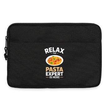 Cadeau spaghettis pâtes et nouilles - Sacoche pour ordinateur portable 13 pouces - noir - Devant