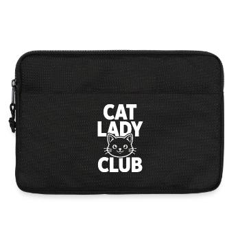 Club des Chats avec un chat mignon - Sacoche pour ordinateur portable 13 pouces - noir - Devant