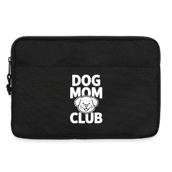 Dog Mom Club with Cute Dog - Laptop bag 13" - black - Front