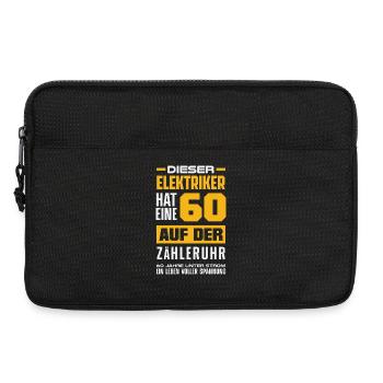 Elektriker 60 Auf Der Zähleruhr - Laptoptasche 13" - Schwarz - Vorne
