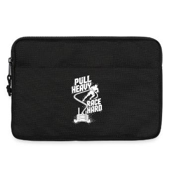 Pull Heavy Race Hard - Laptoptasche 13" - Schwarz - Vorne