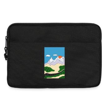 Sunset in mountain landscape - Laptop bag 13" - black - Front