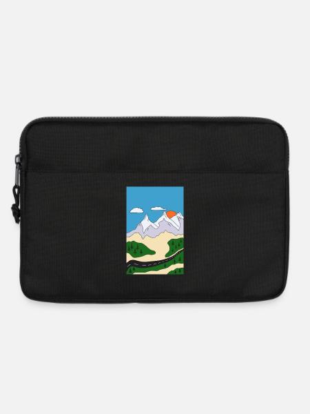 Sunset in mountain landscape - Laptop bag 13" - black