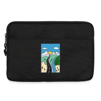 Paysage de la Mountain River - Sacoche pour ordinateur portable 13 pouces - noir - Devant