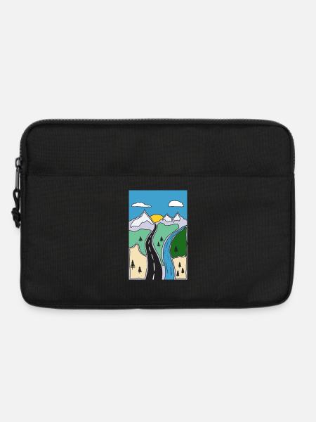Mountain River Landscape - Laptop bag 13" - black
