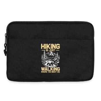 Hiking is just walking Wandern Berge Bergsteigen - Laptoptasche 13" - Schwarz - Vorne