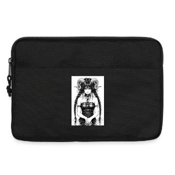 Hornige Gothic Sirene im Wasser - Laptoptasche 13" - Schwarz - Vorne
