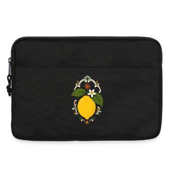 Citron italien dans le style estival - Sacoche pour ordinateur portable 13 pouces - noir - Devant