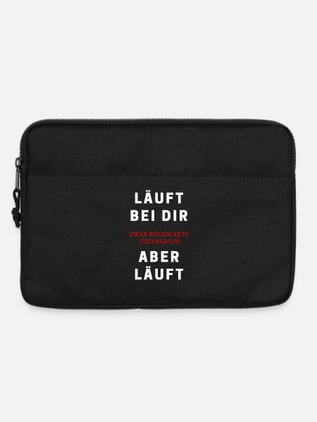Läuft bei dir zwar rückwärts und bergab Spruch - Laptoptasche 13" - Schwarz