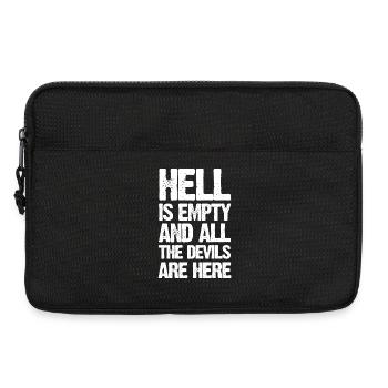 Die Hölle ist leer – Shakespeare-Zitat - Laptoptasche 13" - Schwarz - Vorne