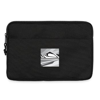 Geometrische Berge - Laptoptasche 13" - Schwarz - Vorne