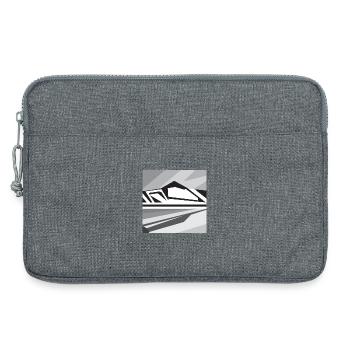 Montagnes géométriques - Sacoche pour ordinateur portable 13 pouces - gris chiné - Devant