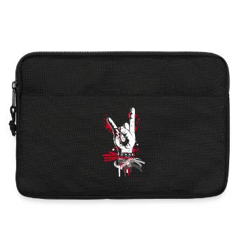 Metal and rock hand sign - Laptop bag 13" - black - Front