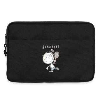 Cool joueur de badminton masculin - Sacoche pour ordinateur portable 13 pouces - noir - Devant