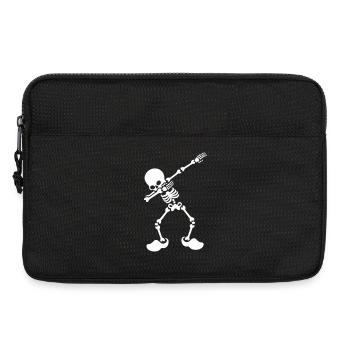 Dab dabbende skeleton dutch clogs holland - Laptop bag 13" - black - Front