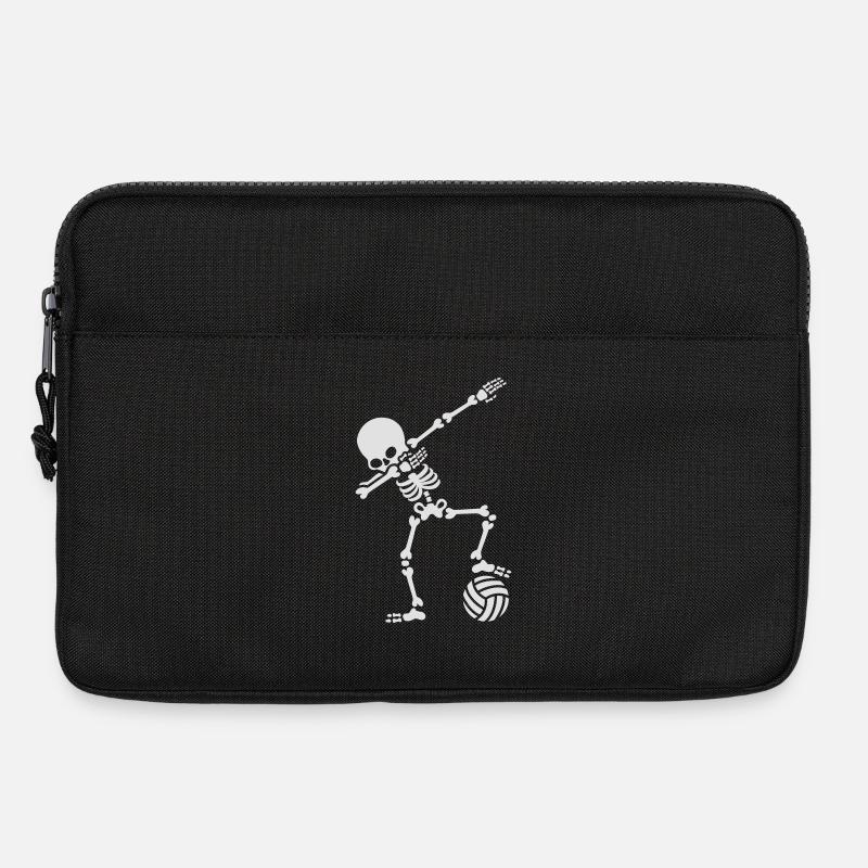 Dab dabbing skeleton (beach) volleyball - Laptoptasche 13" - Schwarz