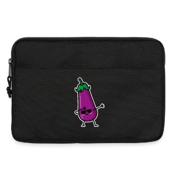 Dab Dabbing Aubergine Penis Emoji SMS meme Sex - Laptoptasche 13" - Schwarz - Vorne
