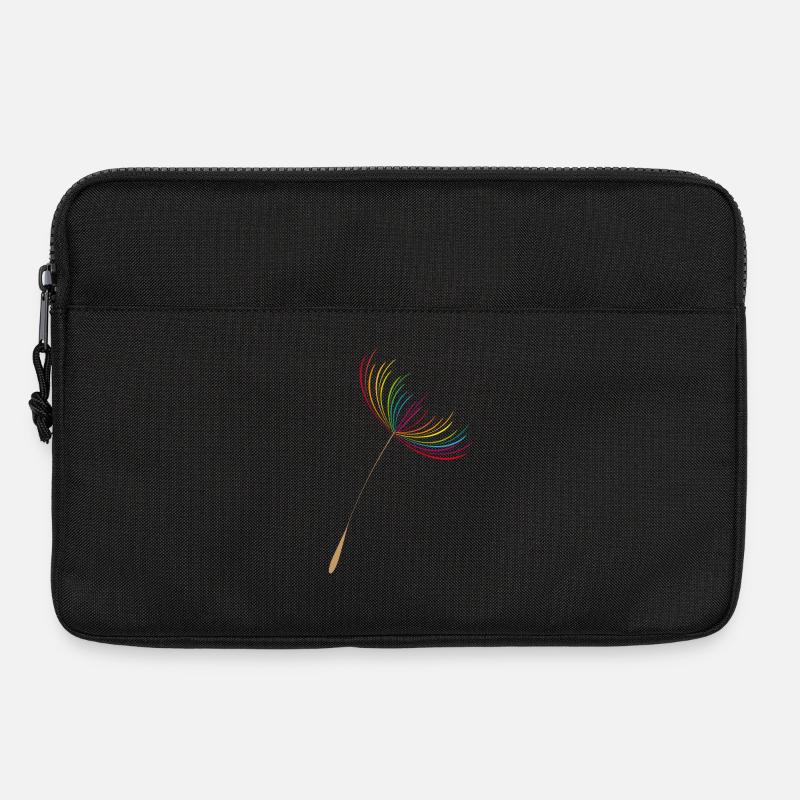 bunter und filigraner Löwenzahn Samen (Pusteblume) - Laptoptasche 13" - Schwarz