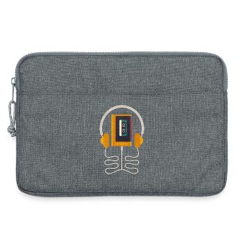 Cassette vintage Retro Walkman Headphones - Sacoche pour ordinateur portable 13 pouces - gris chiné - Devant