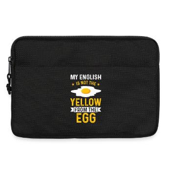 My English Not The Yellow From The Egg Shirt - Laptop bag 13" - black - Front