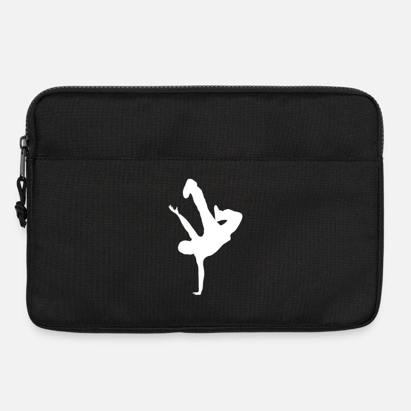 Akrobatischer Silhouette Druck - Laptoptasche 13" - Schwarz