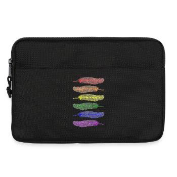 Feathers Rainbow - Laptop bag 13" - black - Front