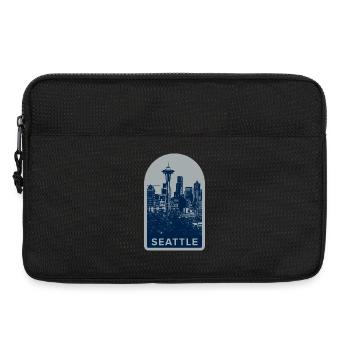 Seattle Skyline Badge - Laptop bag 13" - black - Front