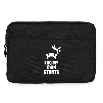 Lustige Trampolin Springen I do my own stunts - Laptoptasche 13" - Schwarz - Vorne