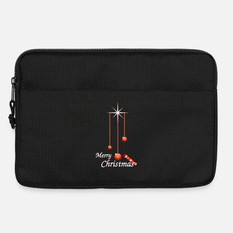 Weihnachtskugeln mit Bonbon - Laptoptasche 13" - Schwarz