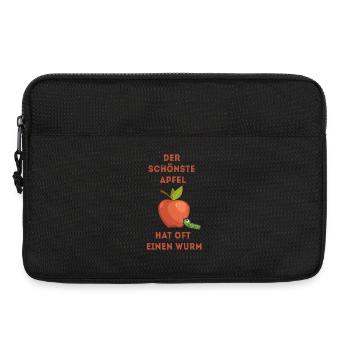 La plus belle pomme a souvent un ver - Sacoche pour ordinateur portable 13 pouces - noir - Devant