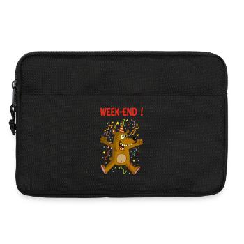 Ours en week-end - Sacoche pour ordinateur portable 13 pouces - noir - Devant
