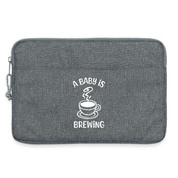 Lustige Sprüche Mutter Statement Schwanger Baby - Laptoptasche 13" - Grau meliert - Vorne